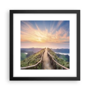 Affiche dans un cadre noir - Poster - Proche du ciel - 30x30 cm