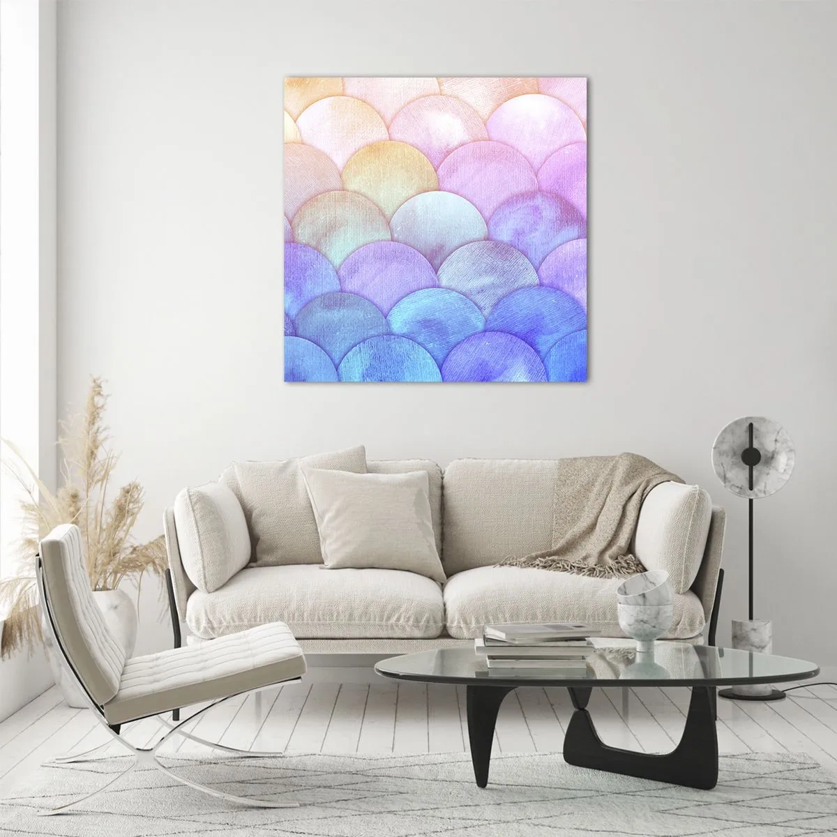 Impression sur verre - Image sur verre - Écailles de perles - 30x30 cm