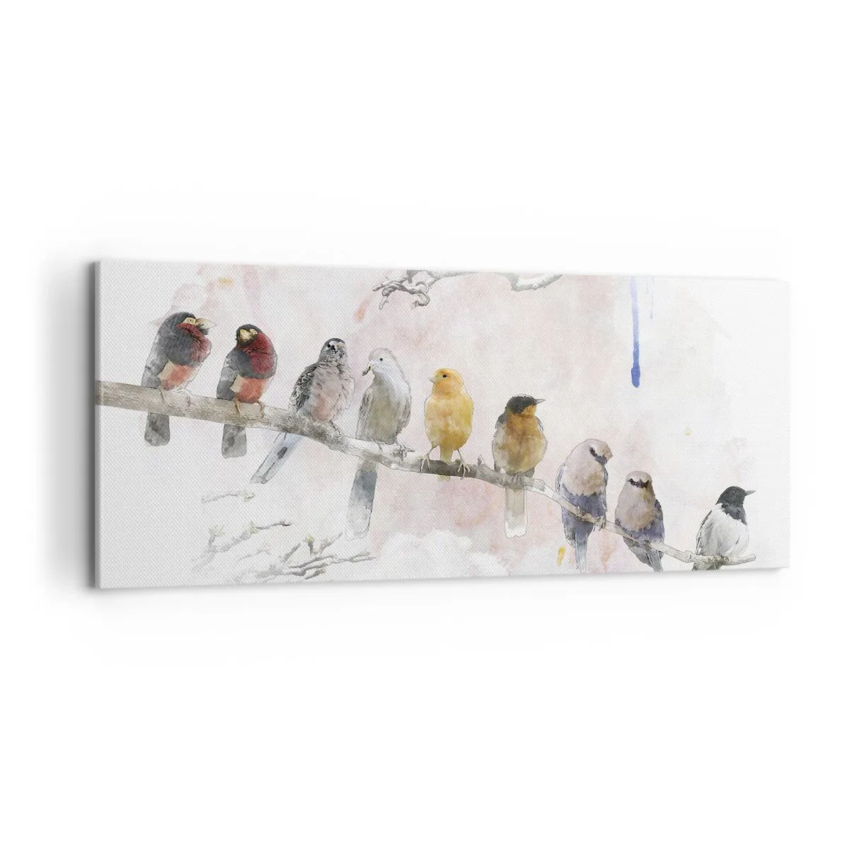 Impression sur toile - Image sur toile - Rencontre ailée - 100x40 cm