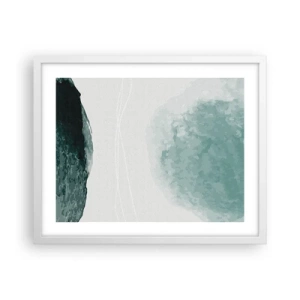Affiche dans un cadre blanc - Poster - Rencontre avec le brouillard - 50x40 cm