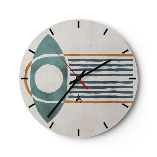 Horloge murale - Pendule murale - Signes et rituels - 40x40 cm