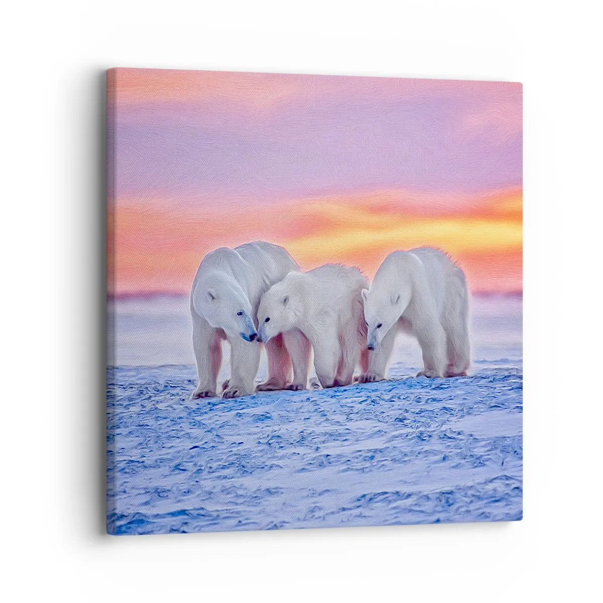 Impression sur toile - Image sur toile - La chaleur familiale suffit - 30x30 cm