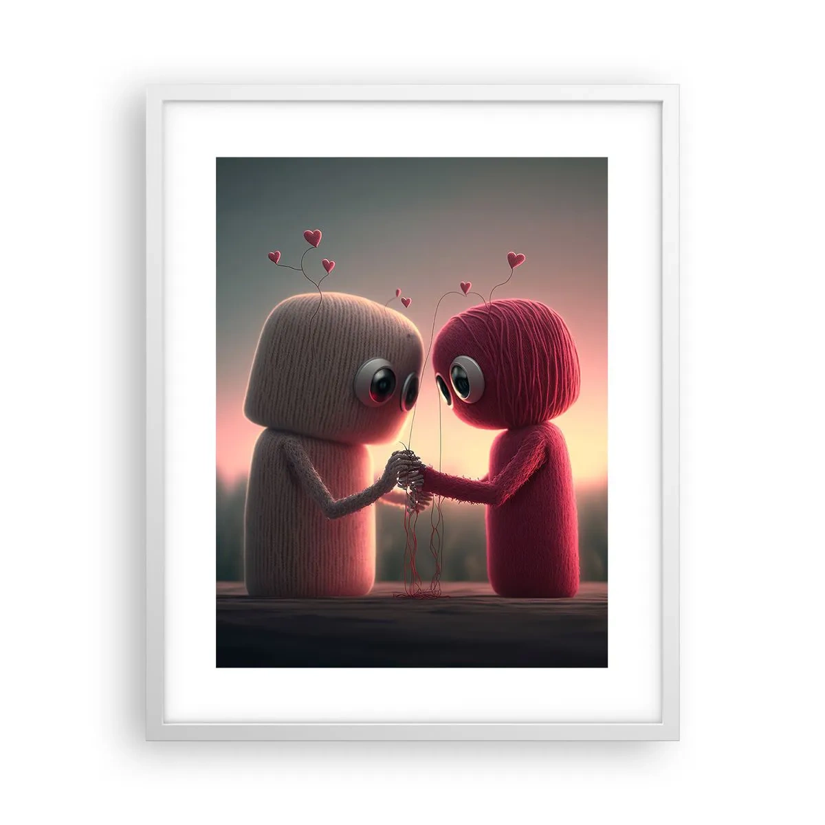 Affiche dans un cadre blanc - Poster - Tout le monde a le droit d'aimer - 40x50 cm