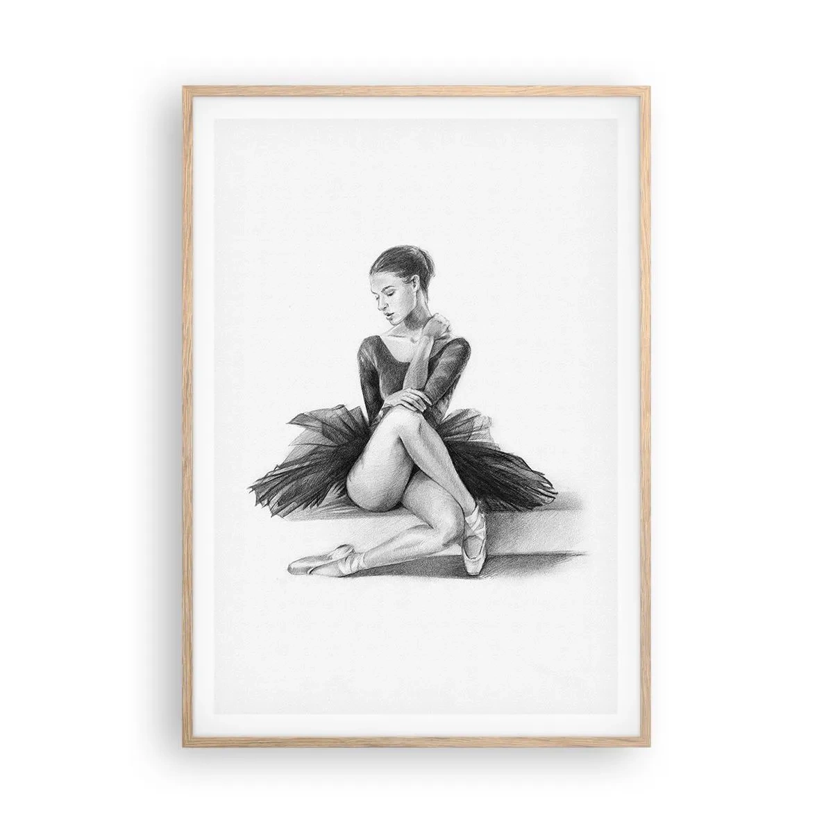 Affiche dans un chêne clair - Poster - Envoutée par la danse - 70x100 cm