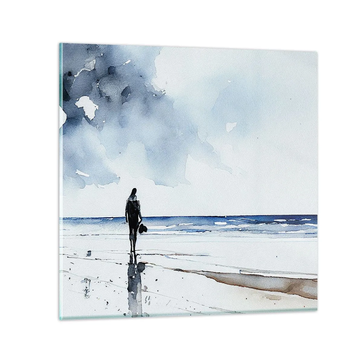 Impression sur verre - Image sur verre - Conversation avec la mer - 30x30 cm