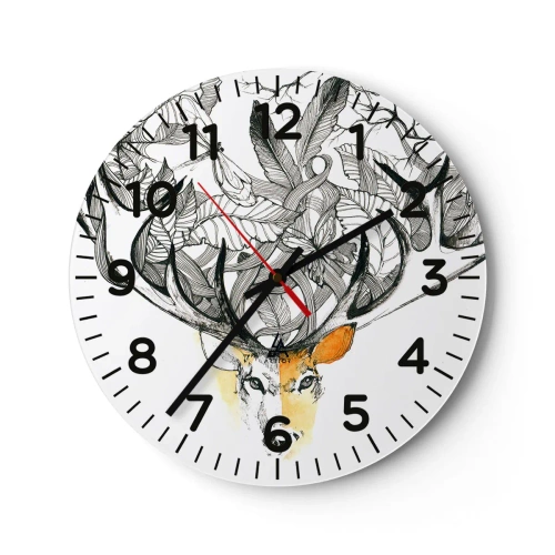 Horloge murale - Pendule murale - Corne d'abondance - 40x40 cm