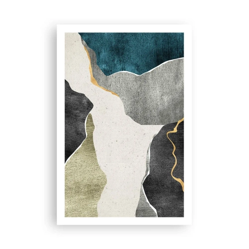 Affiche - Poster - Composition mosaïque avec un fil d'or - 61x91 cm