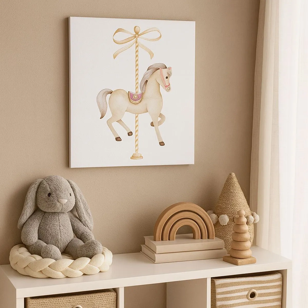 Impression sur toile - Image sur toile - Un trot gracieux - 30x30 cm