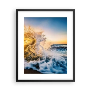 Affiche dans un cadre noir - Poster - S'amuser dans le sable - 40x50 cm