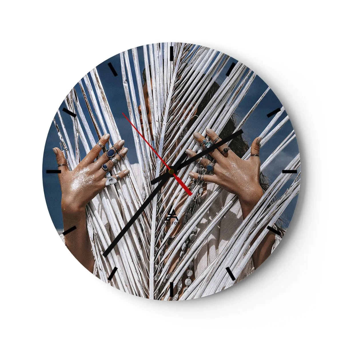 Horloge murale - Pendule murale - Fille de chaman ? - 40x40 cm