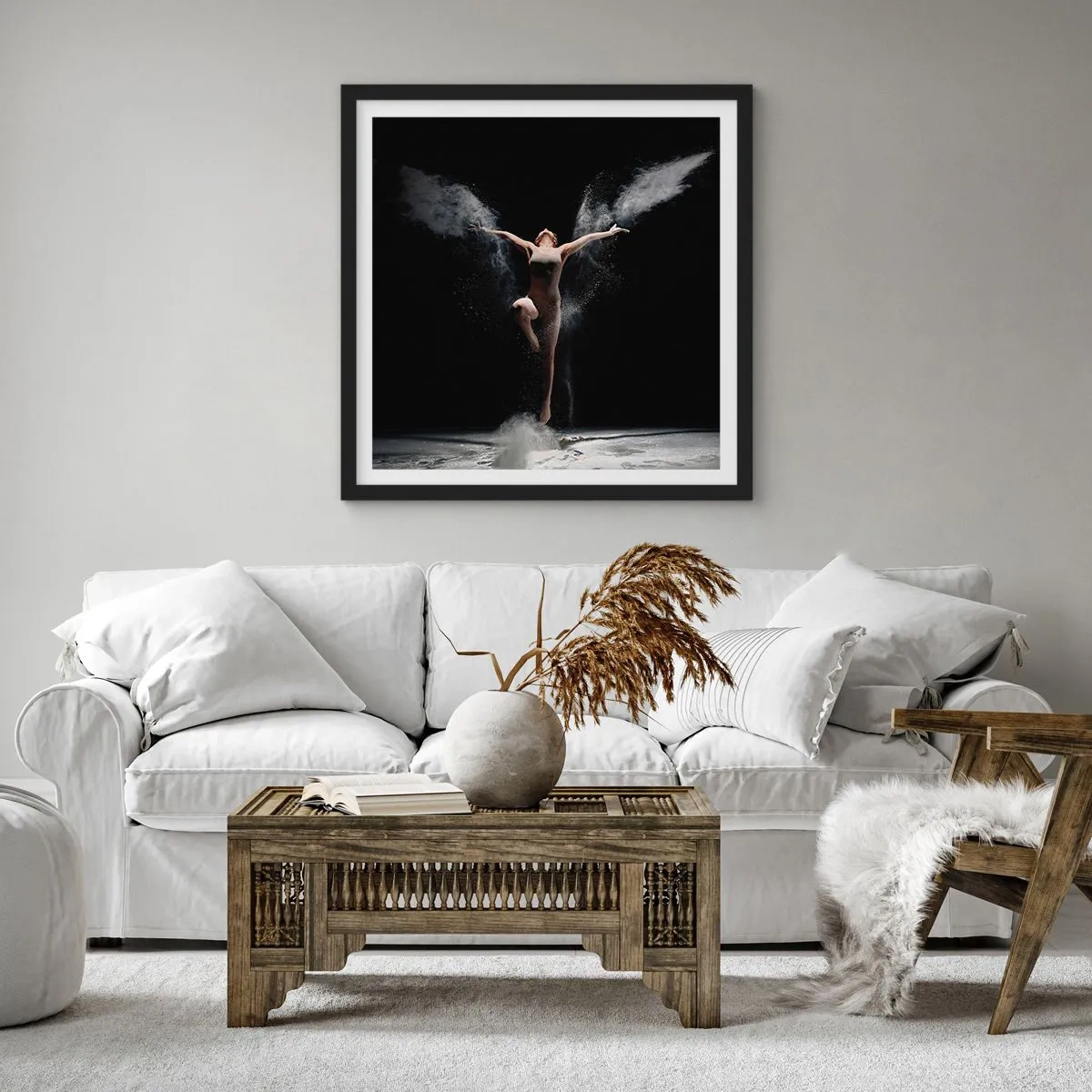 Affiche dans un cadre noir - Poster - Les elfes existent - 30x30 cm