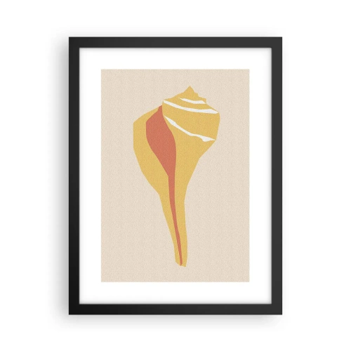 Affiche dans un cadre noir - Poster - Abstraction organique – croissance - 30x40 cm