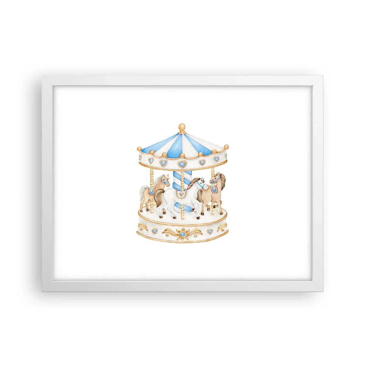 Affiche dans un cadre blanc - Poster - Douce enfance - 40x30 cm