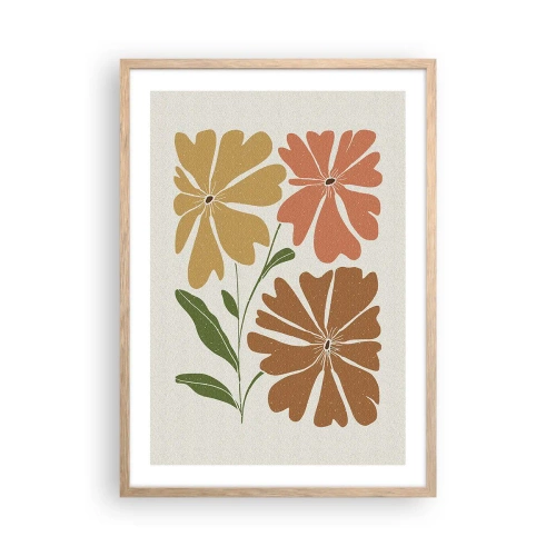 Affiche dans un chêne clair - Poster - Nature et géométrie - 50x70 cm