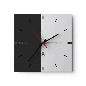 Horloge murale - Pendule murale - Un projectile symbolique dans un style minimaliste et abstrait. - 30x30cm - Droit au but - Décoration murale moderne pour le salon et la chambre ARTTOR