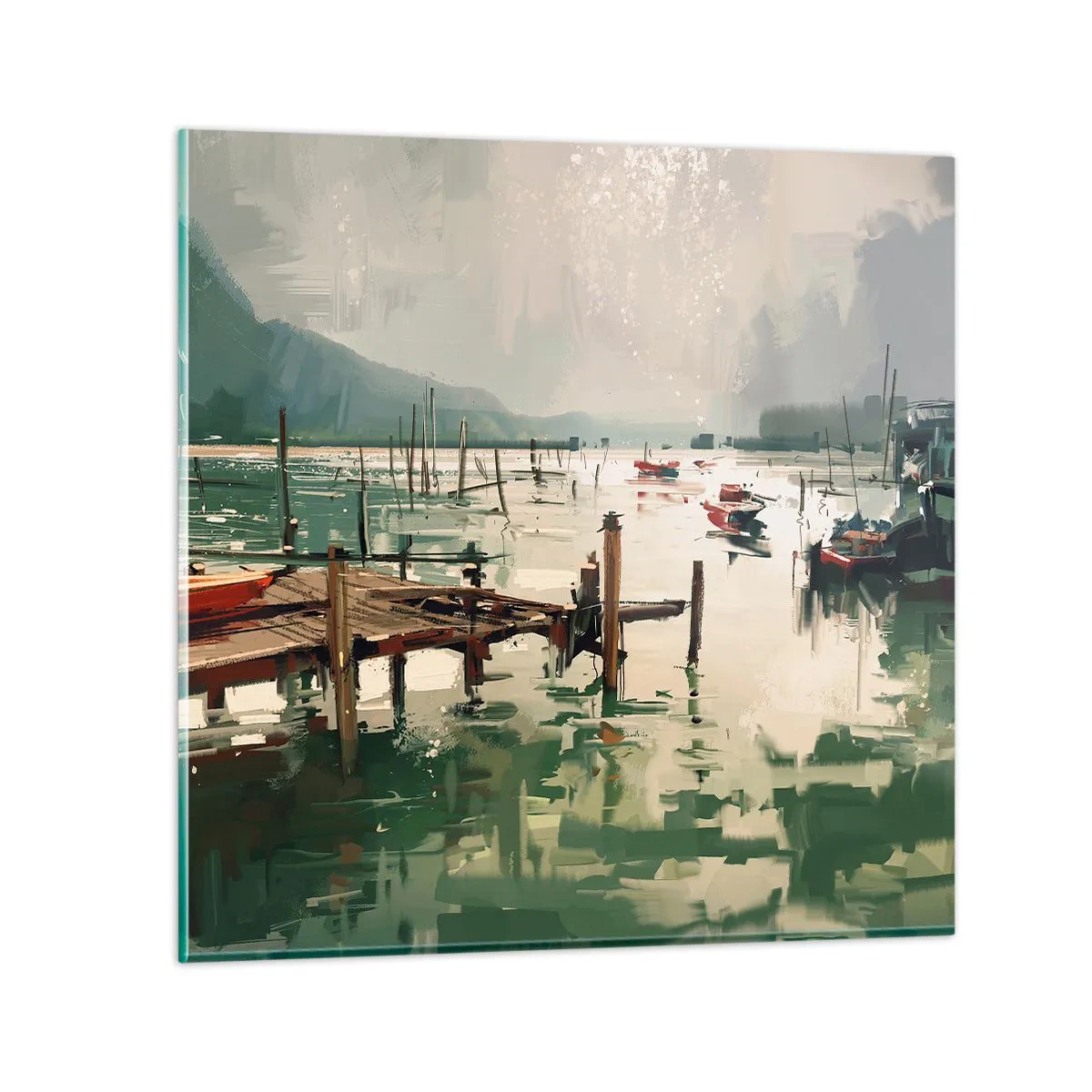 Impression sur verre - Image sur verre - Trempé dans une lune en fusion - 50x50 cm