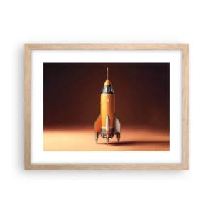 Affiche dans un chêne clair - Poster - Ça commence par un rêve - 40x30 cm