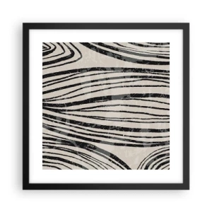 Affiche dans un cadre noir - Poster - Ligne de marécage - 40x40 cm