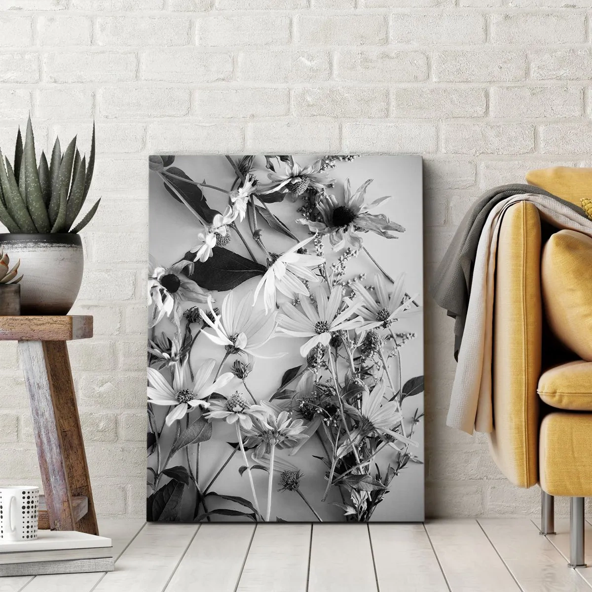 Impression sur toile - Image sur toile - Non-un bouquet de fleurs - 45x80 cm