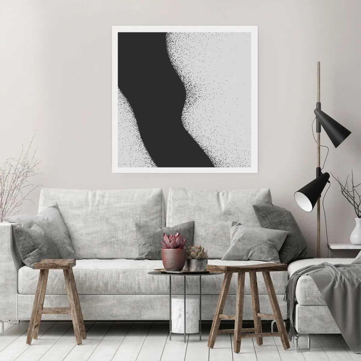 Affiche - Poster - Équilibre fluide - 30x30 cm