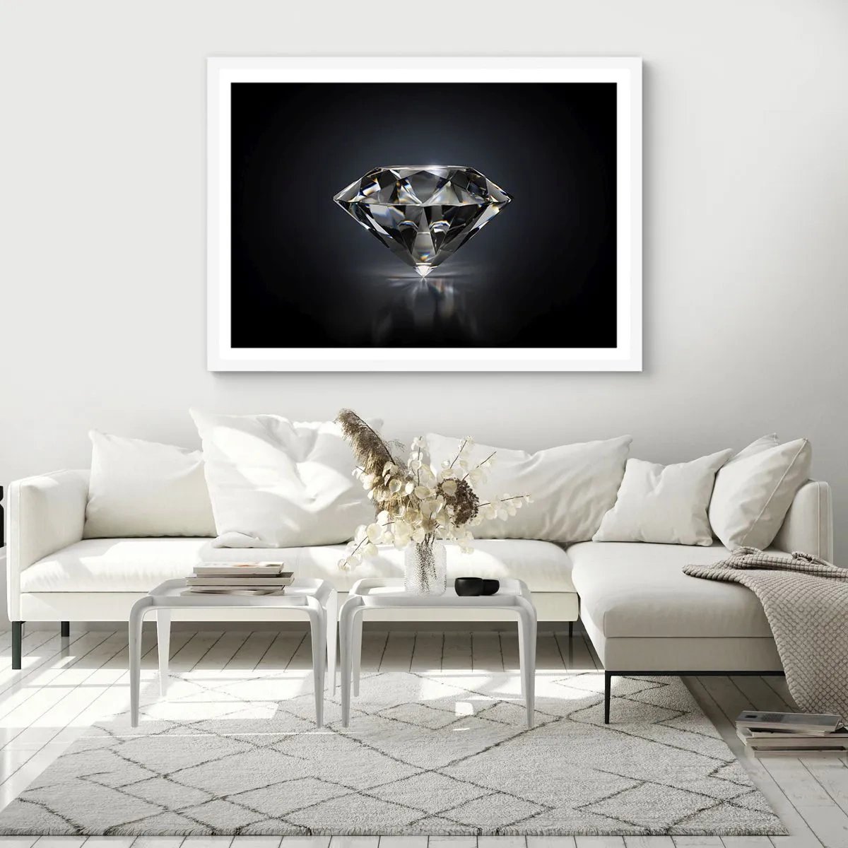 Affiche dans un cadre blanc - Poster - La meilleure amie - 40x30 cm