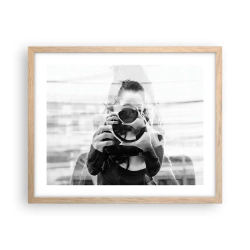 Affiche dans un chêne clair - Poster - Créateur et matériel - 50x40 cm