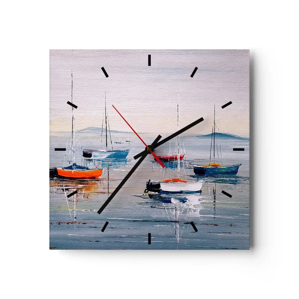 Horloge murale - Pendule murale - Un repos bien mérité - 40x40 cm
