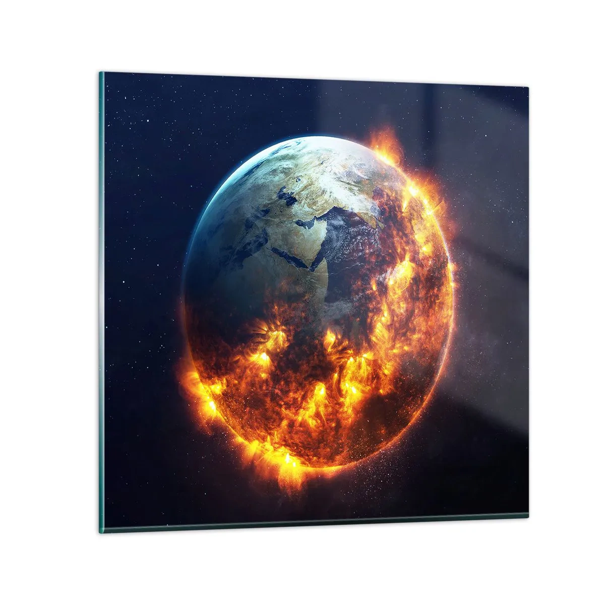 Impression sur verre - Image sur verre - La flamme de l'apocalypse - 40x40 cm