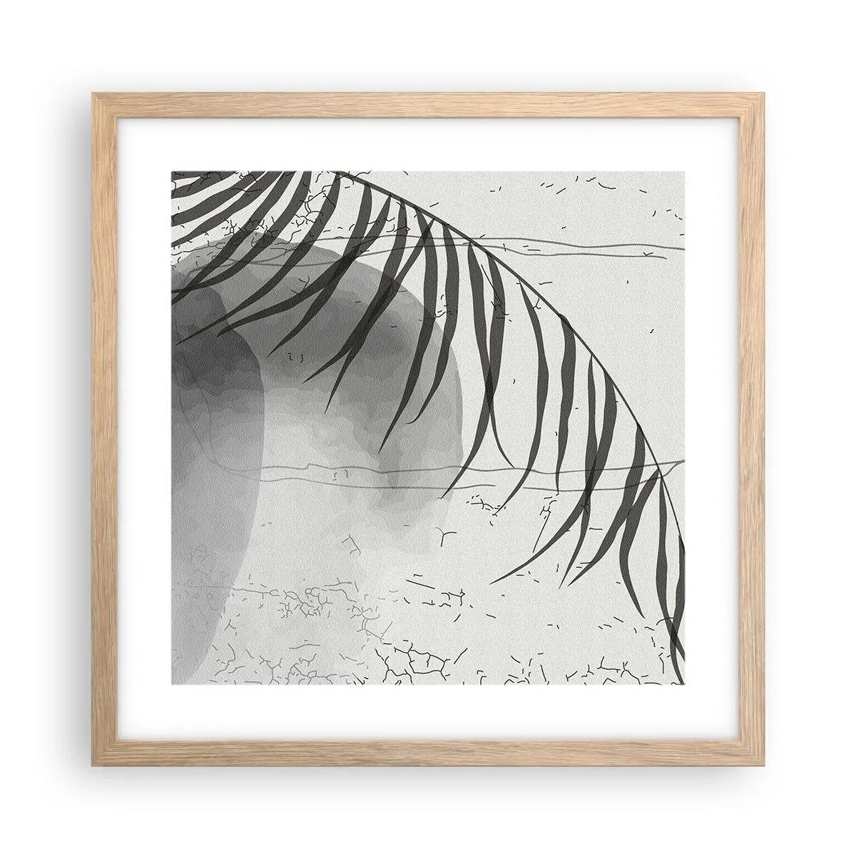 Affiche dans un chêne clair - Poster - L'exotisme subtil de la nature - 40x40 cm