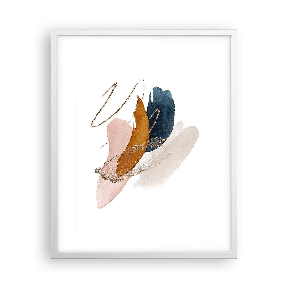 Affiche dans un cadre blanc - Poster - Composition ailée - 40x50 cm