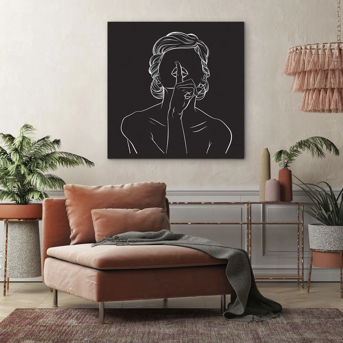 Impression sur toile - Image sur toile - La beauté s'épanouit en silence - 60x60 cm