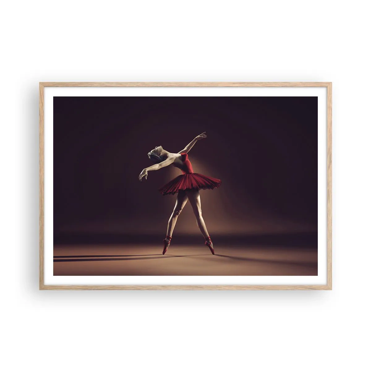 Affiche dans un chêne clair - Poster - Une danseuse étoile - 100x70 cm