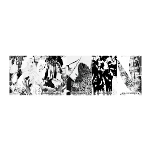 Échantillon de Papier Peint Autocollant Deluxe Sticker - Automne en négatif - Abstraction, Fleurs, Graphique - 100x30 cm