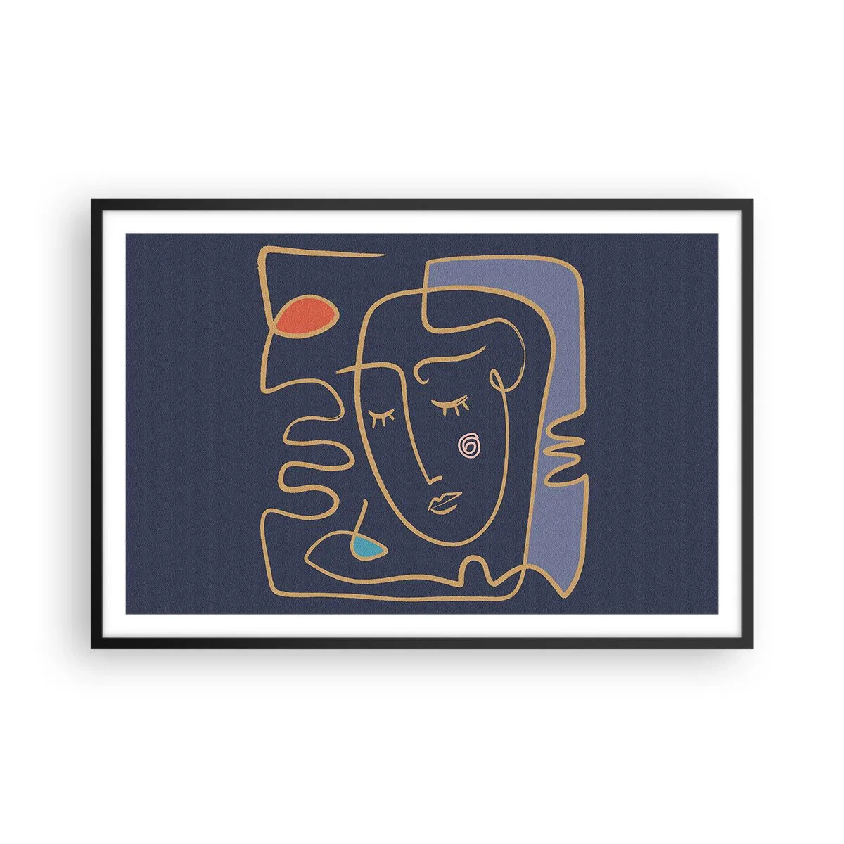 Affiche dans un cadre noir - Poster - En réflexion - 91x61 cm