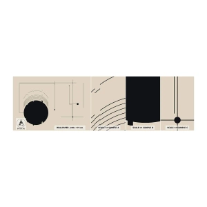 Échantillon De Papier Peint Standard Eco - Une composition flexible et dynamique - Géométrique, Minimalisme, Esthétique - 100x30 cm