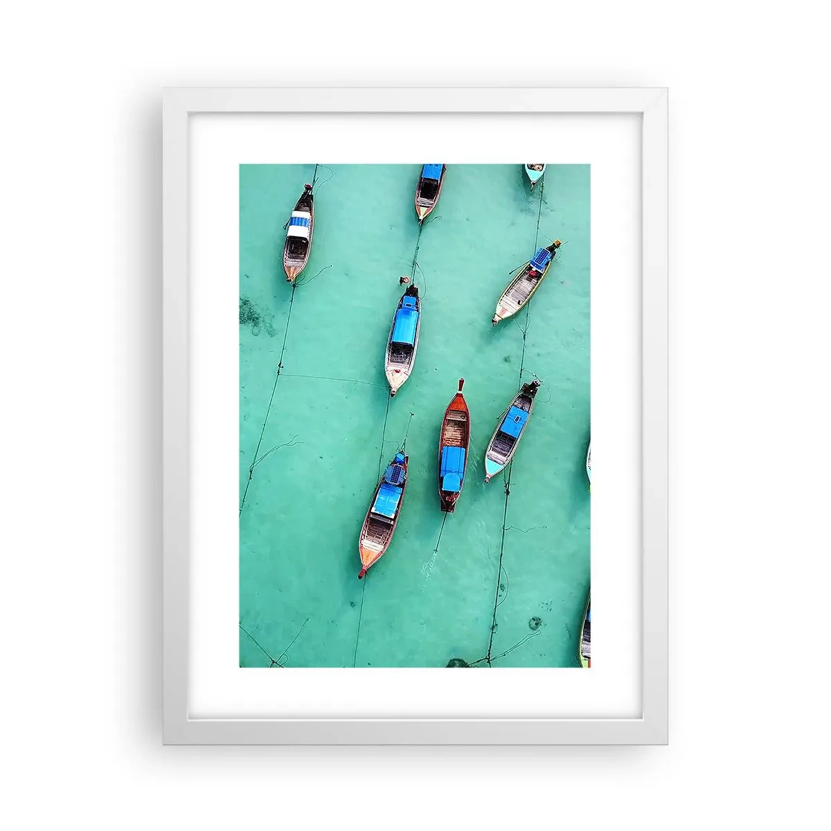 Affiche dans un cadre blanc - Poster - Dans une attente jouyeuse - 30x40 cm