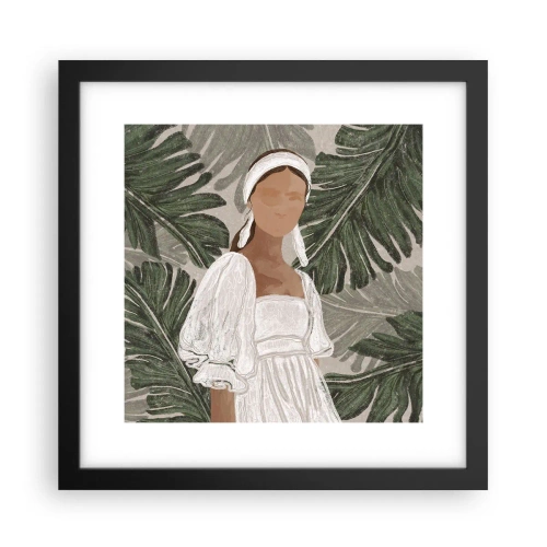 Affiche dans un cadre noir - Poster - Portrait exotique - 30x30 cm