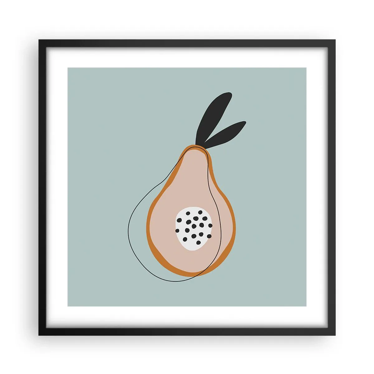 Affiche dans un cadre noir - Poster - Pénétrer la nature des choses - 50x50 cm