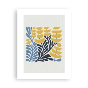 Affiche - Poster - Parterre de fleurs ensoleillé - 30x40 cm