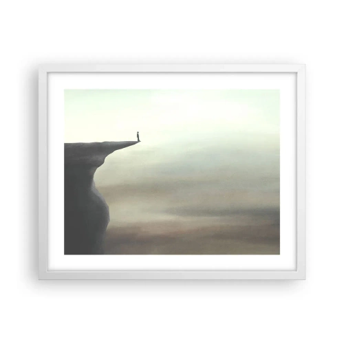 Affiche dans un cadre blanc - Poster - Tout en haut, bien entendu! - 50x40 cm