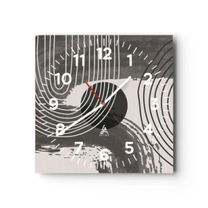 Horloge murale - Pendule murale - L'ovale gagne - 40x40 cm