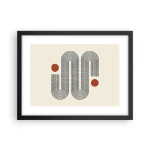 Affiche dans un cadre noir - Poster - Du début à la fin - 40x30 cm