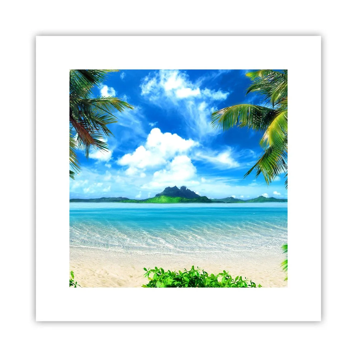 Affiche - Poster - L'azur des tropiques - 30x30 cm