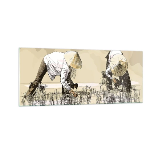 Impression sur verre - Image sur verre - Récolte réussie - 100x40 cm