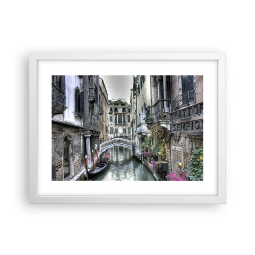 Affiche dans un cadre blanc - Poster - Pendant des siècles dans une réflexion silencieuse - 40x30 cm