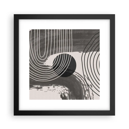 Affiche dans un cadre noir - Poster - L'ovale gagne - 30x30 cm