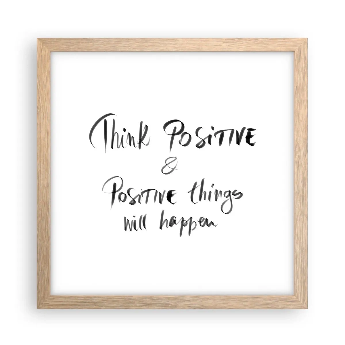 Affiche dans un chêne clair - Poster - Comment vivre? - 30x30 cm