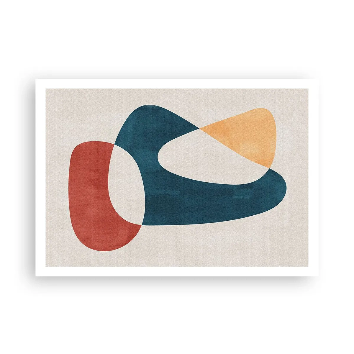 Affiche - Poster - Formes abstraites aux couleurs harmonieuses - 100x70cm - Influences et métamorphoses - Décoration murale moderne pour le salon et la chambre ARTTOR