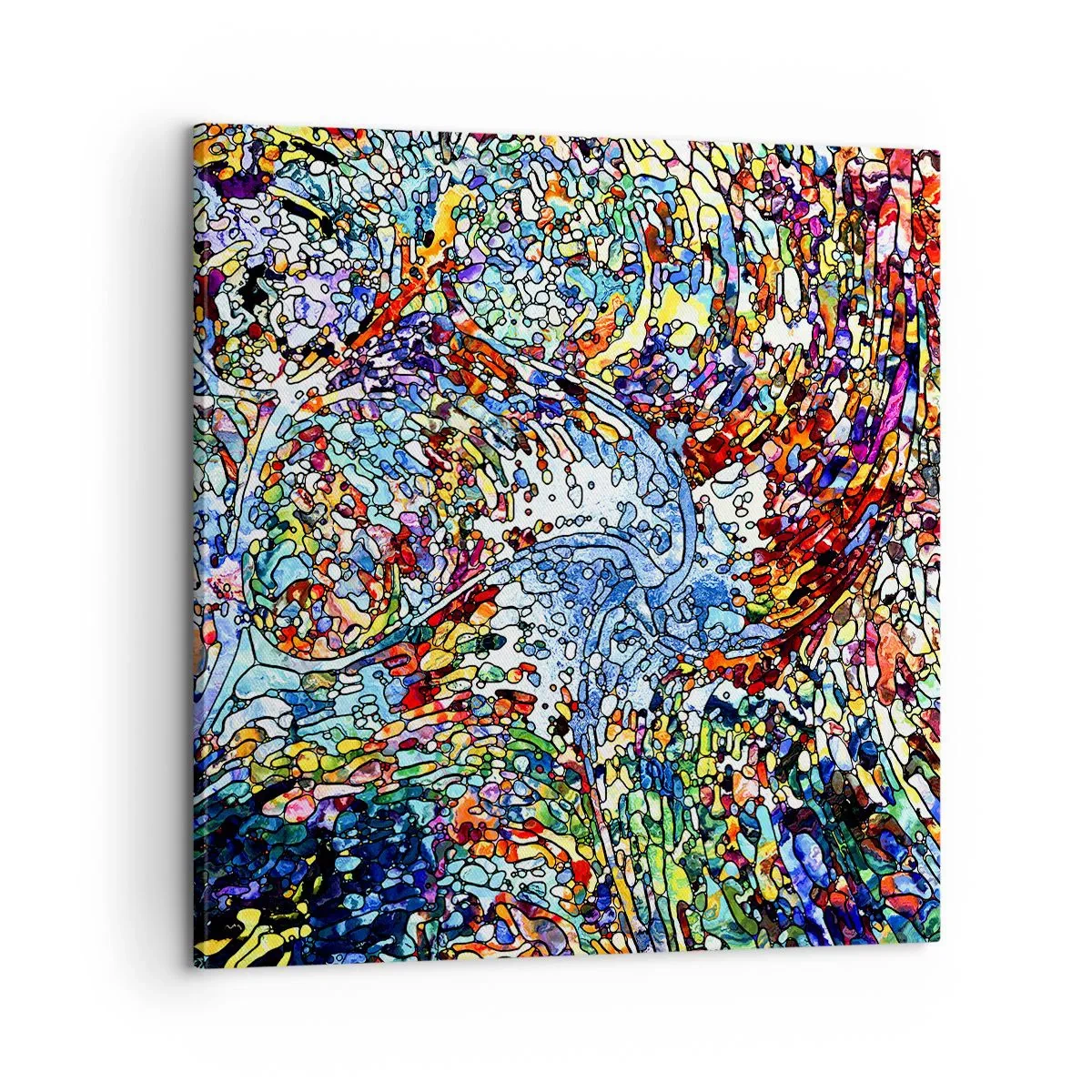 Impression sur toile - Image sur toile - Goutte de vitrail - 60x60 cm