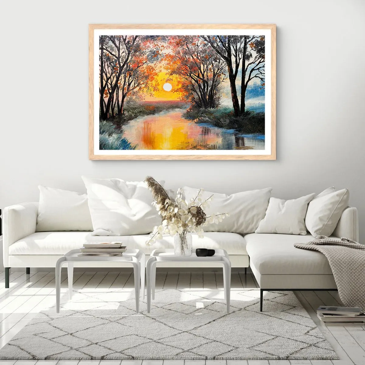 Affiche dans un chêne clair - Poster - Climats de printemps - 70x50 cm